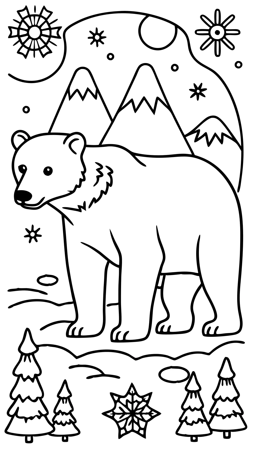 polar bear coloring pages